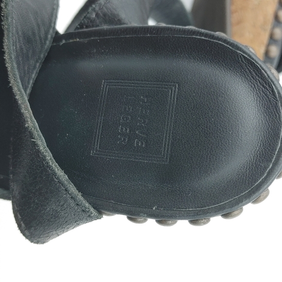 HERVE Leger suede & cork heels size 7 - Picture 12 of 14